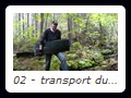 02 - transport du bardeau pour le toit de la table